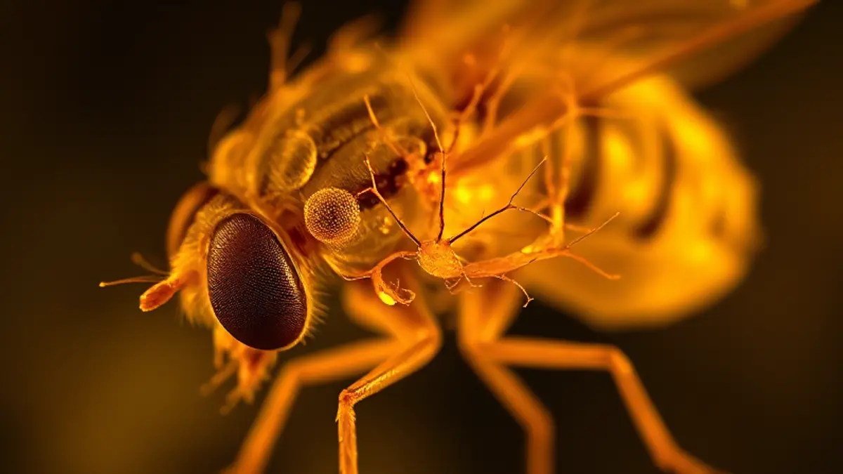 AI-generated editorial illustration for: A connectomics milestone: Mapping the complete male fruit fly brain