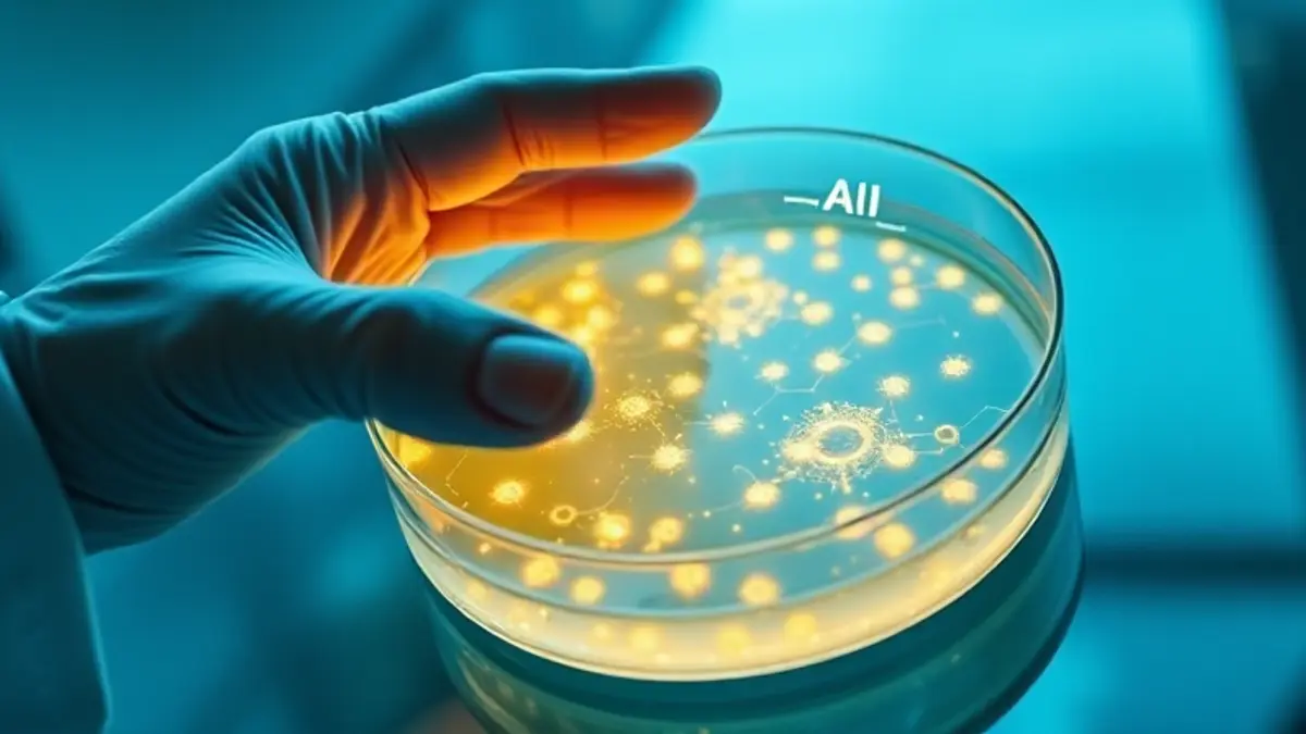 AI-generated editorial illustration for: Anthropic will become a Biotech AI Risk by 2029
