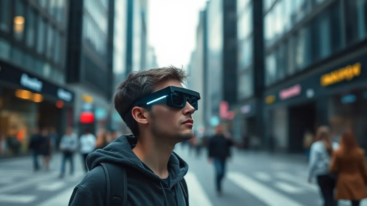 AI-generated editorial illustration for: Bringing Private Processing to Meta AI Glasses
