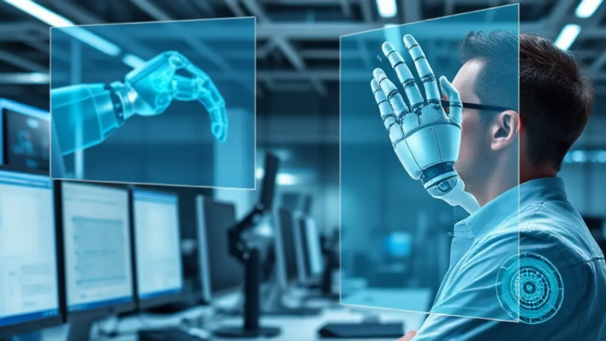 AI-generated editorial illustration for: California’s new laws target workers’ biggest fear of AI taking their jobs