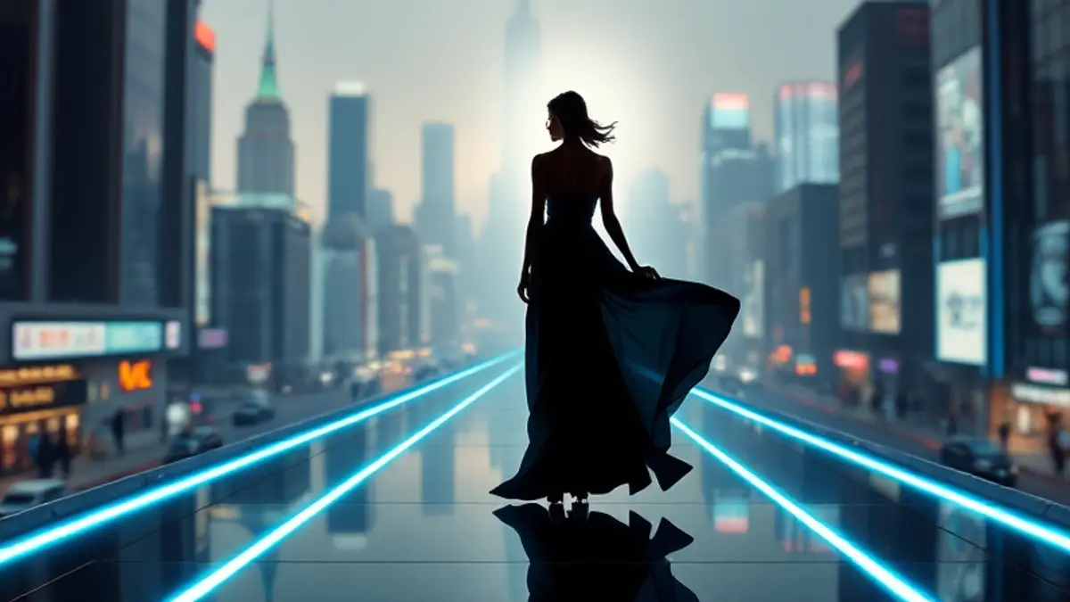 AI-generated editorial illustration for: Co-creating the future of fashion with Google