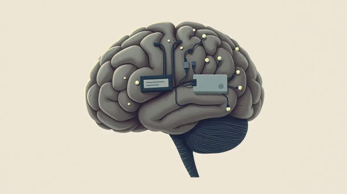 AI-generated editorial illustration for: Comparing Human Thought to Computer Processing