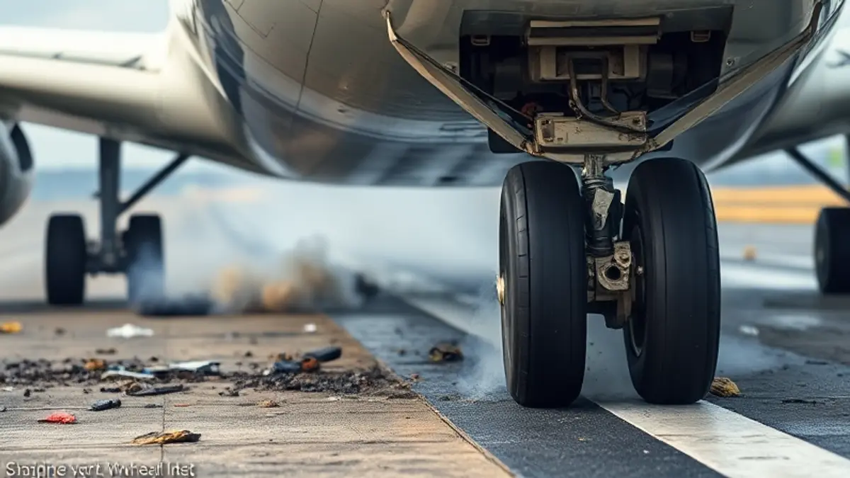 AI-generated editorial illustration for: Fact Check: FAKE Video Shows Airplane Spinning Wildly On Runway Accident -- It Is AI-Generated - Yahoo