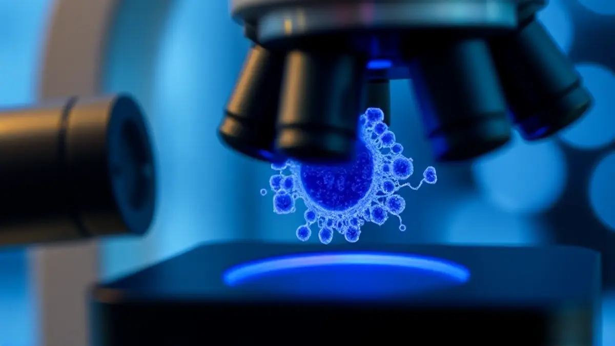 AI-generated editorial illustration for: GigaPath-Flash and GigaTIME-Flash: Toward population-scale discovery with efficient pathology foundation models