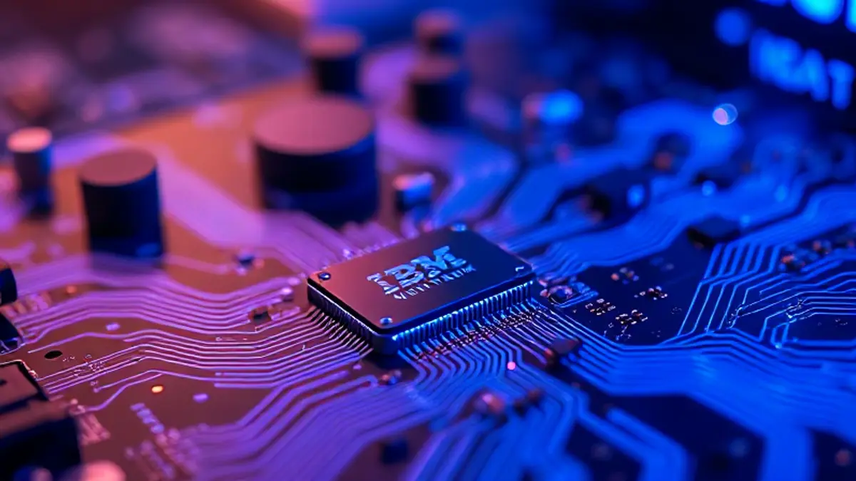 AI-generated editorial illustration for: IBM Quantum Nighthawk r2—more circuits, faster
