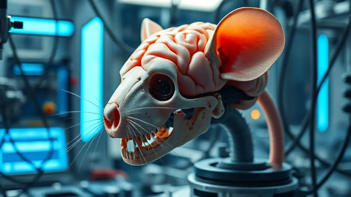 AI-generated editorial illustration for: Import AI 473: The US’s superintelligence strategy; human brain in a mouse skull; and machine hermeneutics