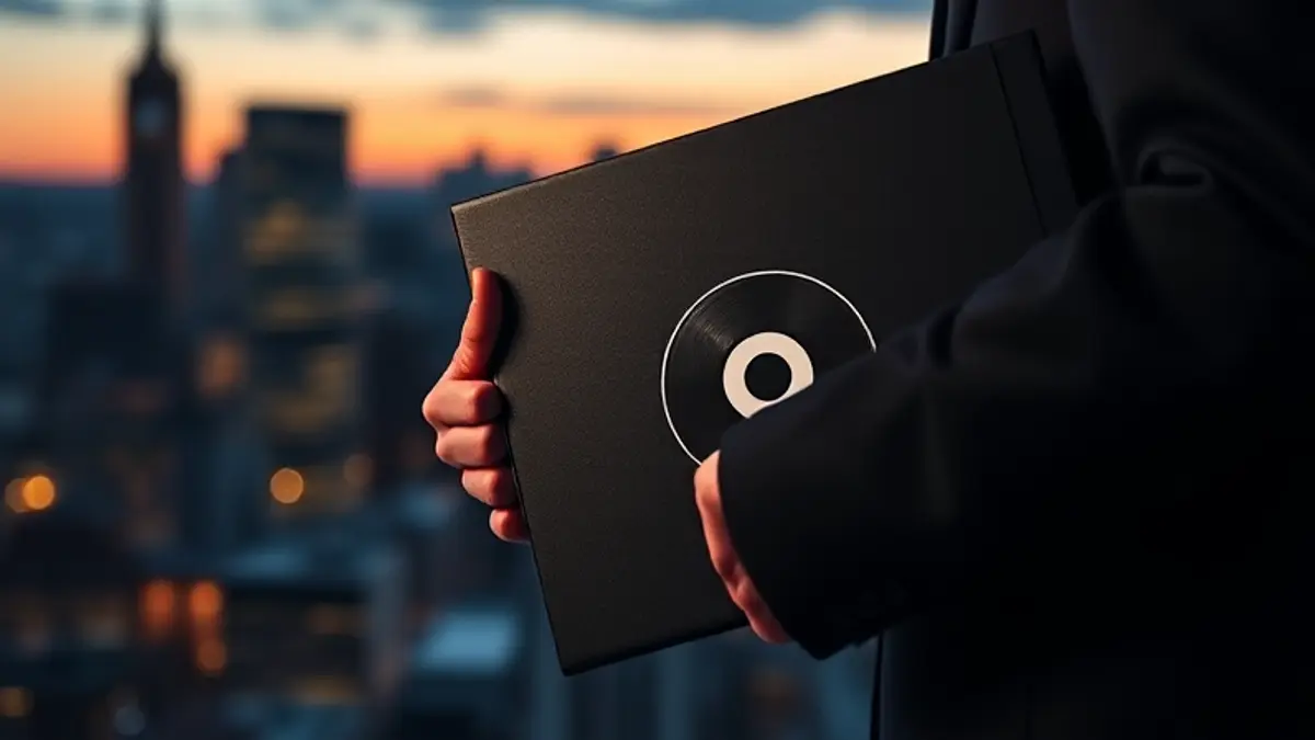 AI-generated editorial illustration for: Major record labels sue Cambridge-based AI platform, again - Boston.com