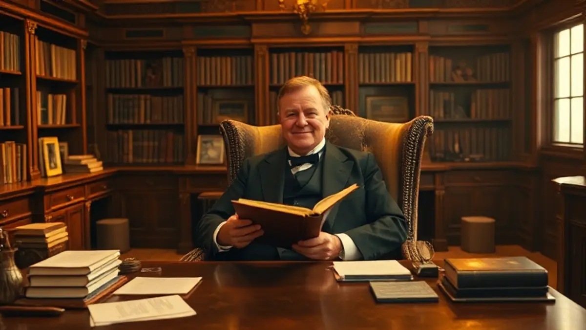 AI-generated editorial illustration for: New AI-powered library lets people meet Theodore Roosevelt in a whole new way