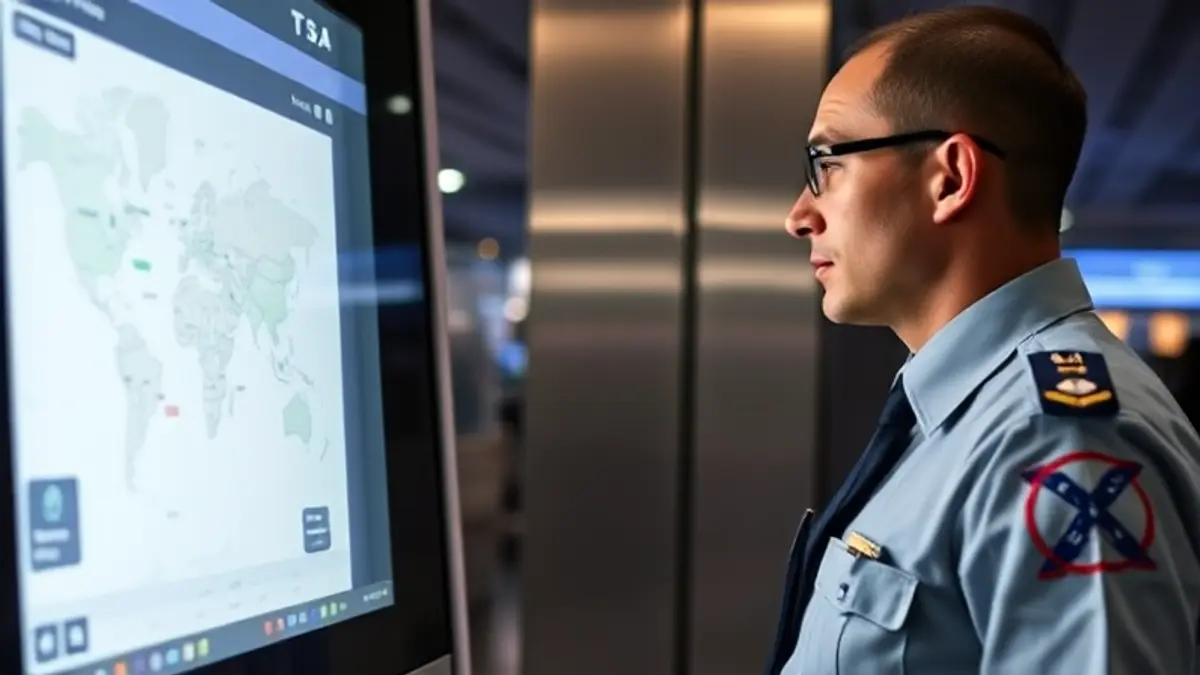 AI-generated editorial illustration for: Salesforce has built the TSA a new AI agent to make travelling less awful for everyone