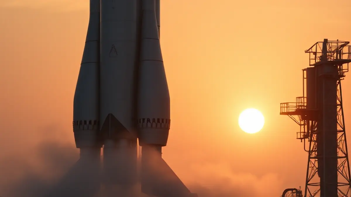 AI-generated editorial illustration for: SpaceX's $15B megarocket finally delivers