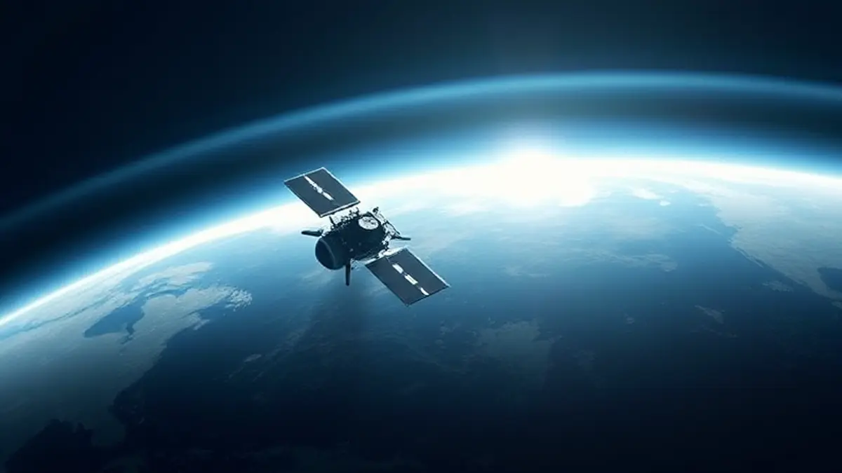 AI-generated editorial illustration for: U.S. confirms weapons are in orbit
