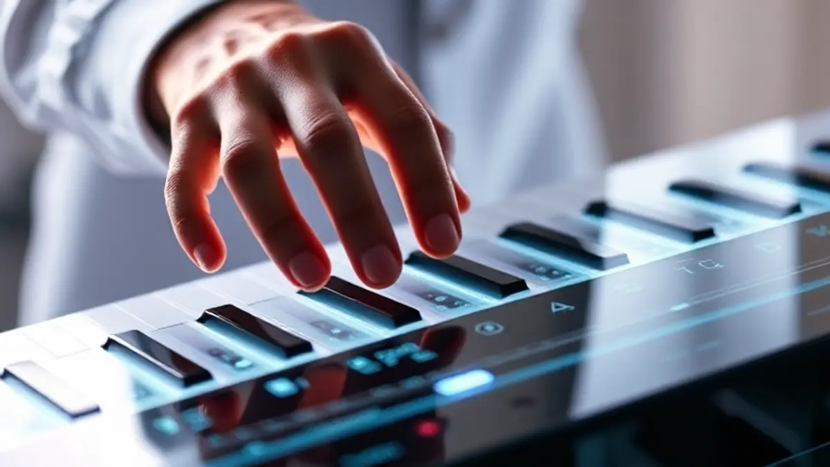 AI-generated editorial illustration for: Warner Music Group and Stability AI Join Forces To Build The Next Generation Of Responsible AI Tools For Music Creation